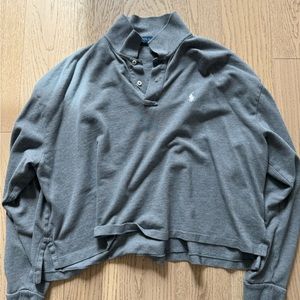 Polo Ralph Lauren Cropped Polo Shirt - Gray - L